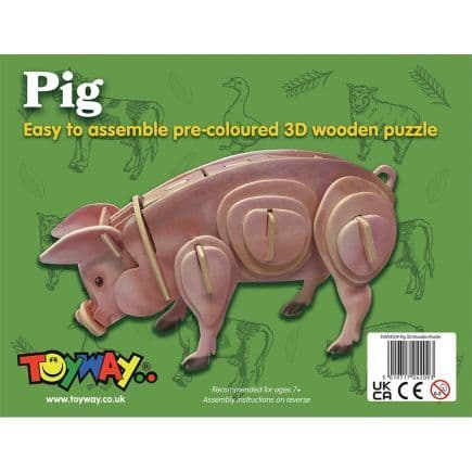 TWW4209 Toyway Pig 3D Wooden Puzzle
