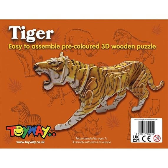 TWW4212 Toyway Tiger 3D Wooden Puzzle