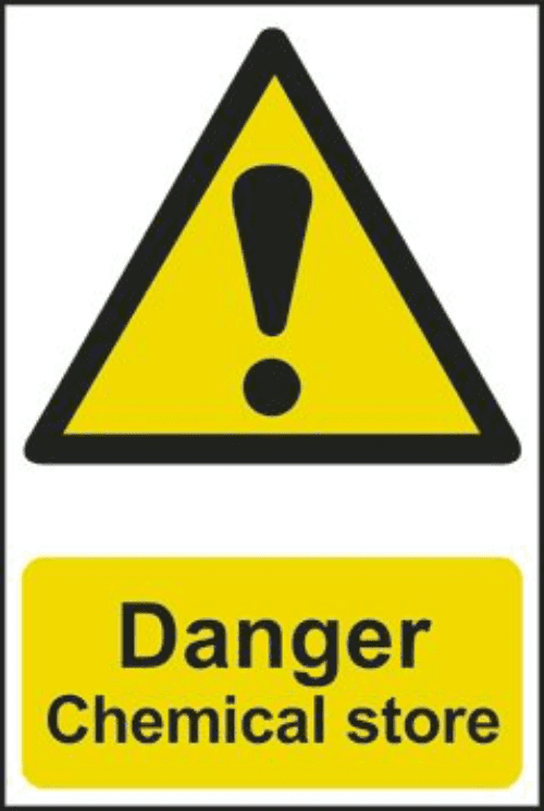 Danger Chemical Store Sign Safety Signs Free Delivery