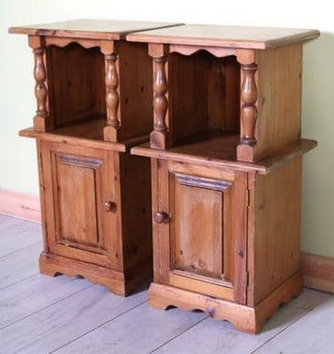 2 Old Pine Bedside Tables
