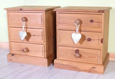 2 Pine Bedside Tables