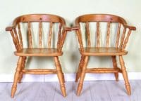 2 Pine Carver Chairs | Farmhouse Chairs