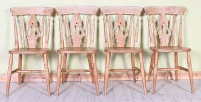4 Old Farmhouse Chairs