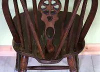 4 Vintage Wheel Back Chairs | Oak Chairs