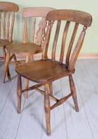 Six Old Rustic Beech Chairs | Second-Hand Pine Shop