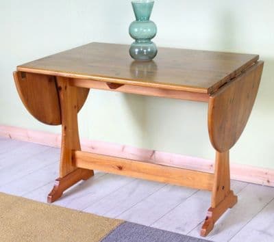 70s Drop Leaf Pine Table