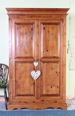 Antique Cottage Style Pine Wardrobe