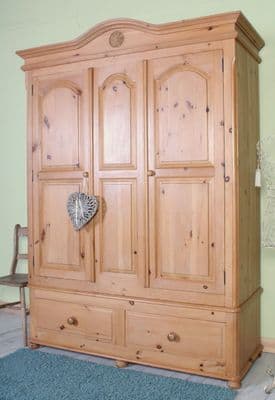 Antique Pine Bedroom Wardrobe