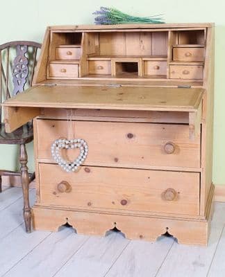 Antique Pine Writing Bureau