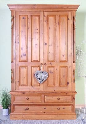 Antique Style Pine Wardrobe