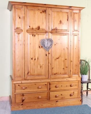 Antique Style Pine Wardrobe
