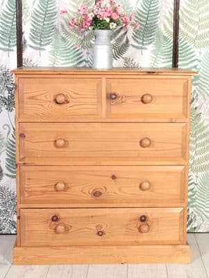 Country Pine Chest Of Drawers