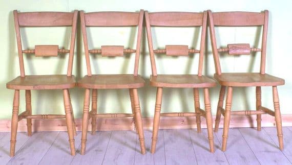 Farmhouse Bar Back Chairs | Second-Hand Pine Furniture