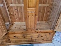 Large Second Hand Pine Wardrobe | Pine Bedroom Furniture