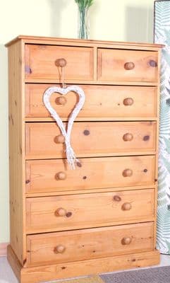 Huge Farmhouse Pine Chest Of Drawers
