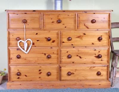Huge Pine Chest Of Drawers