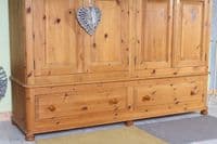 Large 4 Door Pine Wardrobe | Pine Bedroom Furniture