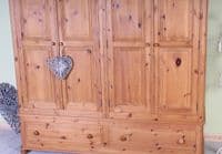 Large 4 Door Pine Wardrobe | Pine Bedroom Furniture