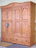 Large 4 Door Pine Wardrobe | Pine Bedroom Furniture