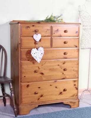 Large Ducal Pine Chest Of Drawers