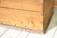Large Old Antique Pine Chest – Rustic Farmhouse Storage