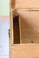 Large Old Antique Pine Chest – Rustic Farmhouse Storage