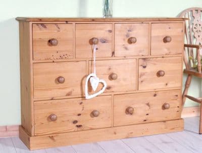 Large Old Farmhouse Pine Chest of Drawers – Solid Pine