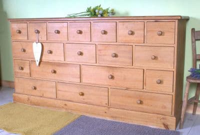 Large Old Pine Merchants Chest