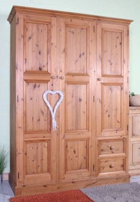 Large Pine Farmhouse Wardrobe