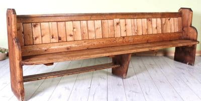 Large Vintage Church Pew