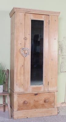 Old Antique Pine Wardrobe