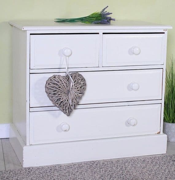 Shabby Chic Pine Chest | Farmhouse Pine Furniture