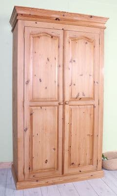 Pine Wardrobe 2 Hanging Rails