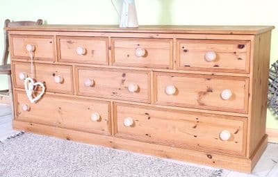 Rustic Farmhouse Pine Chest Of Drawers