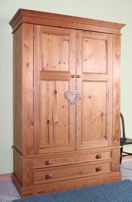 Second-Hand Pine Wardrobe – Double Door