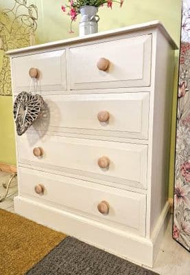 Shabby Chic Pine Chest Of Drawers