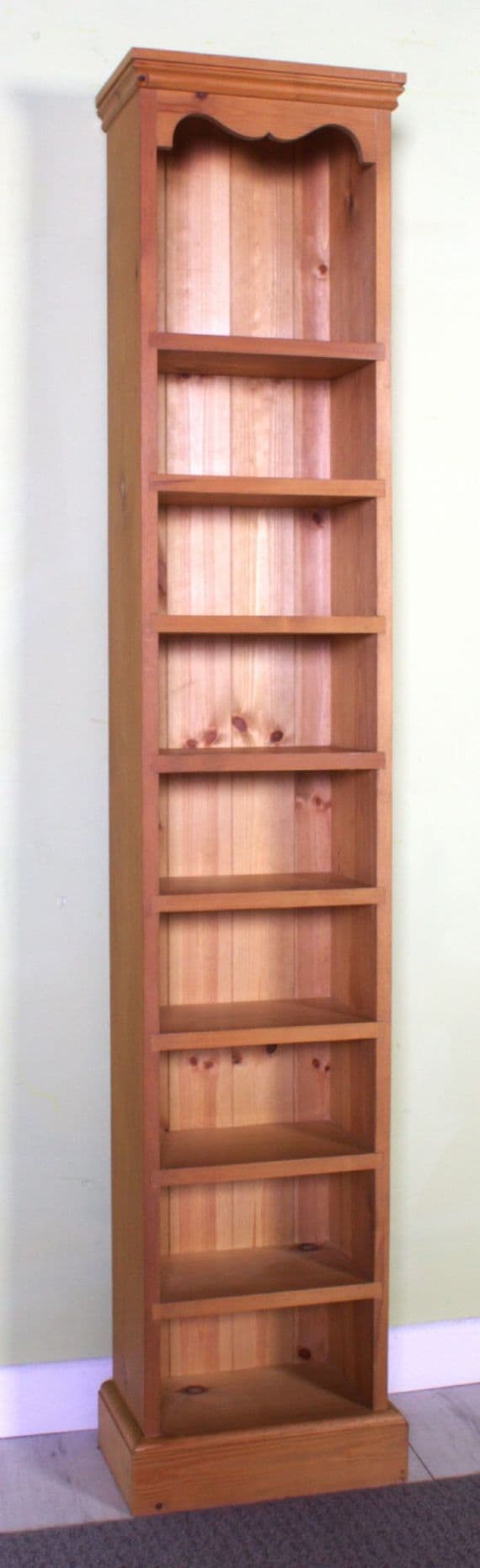 Tall Slim Pine Bookcase | Sussex Pine Shop