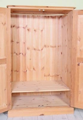 Small Pine Wardrobe With Shelf