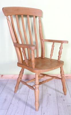 Solid Beech Grandfather Chair