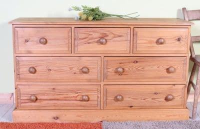 Tall Second-Hand Pine Chest Of Drawers