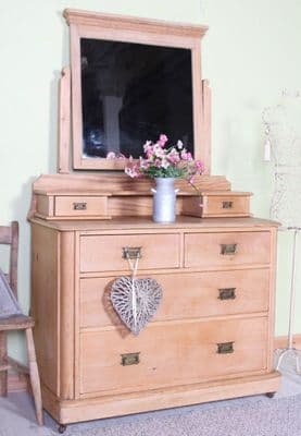 Unique Antique Pine Dressing Table