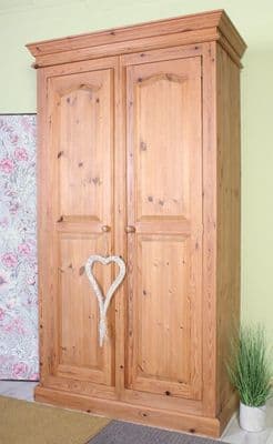 Waxed Farmhouse Pine Wardrobe