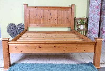 Waxed Pine King Size Bed