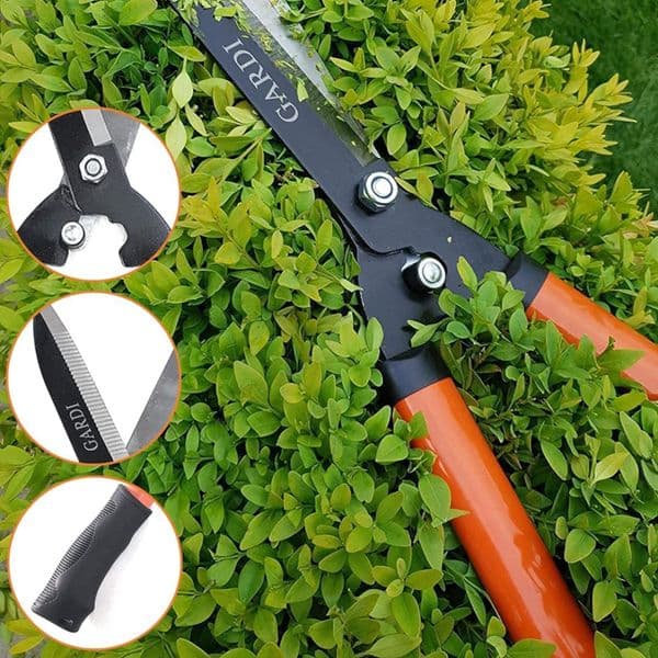Gardi Orange Serrated Garden Hedge Comfort Grip Shears