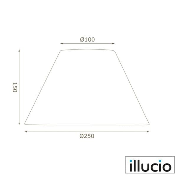 illucio 10 Inch Diameter Cotton Coolie Lampshade in Black
