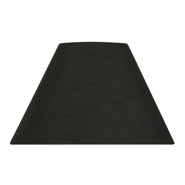 illucio 10 Inch Diameter Cotton Coolie Lampshade in Black