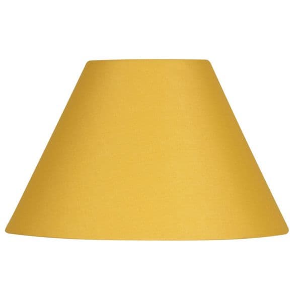 illucio 10 Inch Diameter Cotton Coolie Lampshade in Mustard