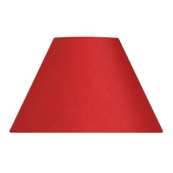 illucio 10 Inch Diameter Cotton Coolie Lampshade in Red