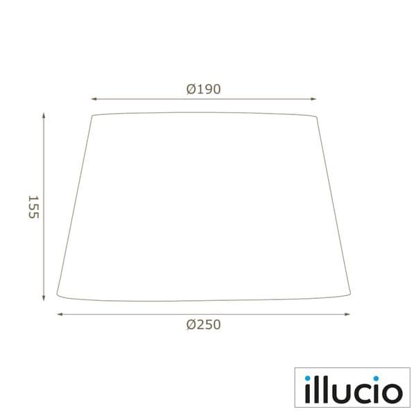 illucio 10 Inch Diameter Cotton Drum Lampshade in Bluebell