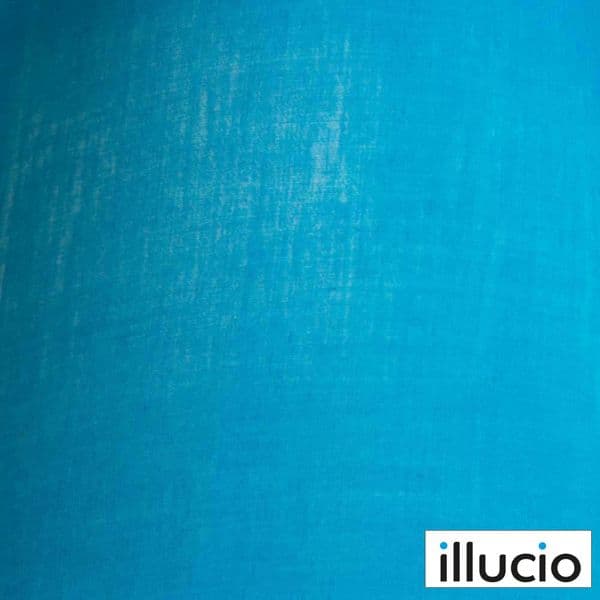 illucio 10 Inch Diameter Cotton Drum Lampshade in Bluebell